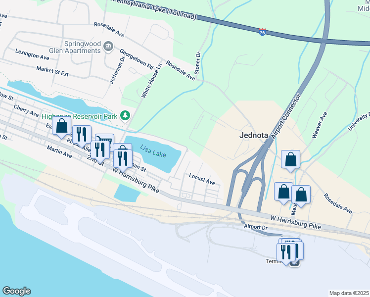map of restaurants, bars, coffee shops, grocery stores, and more near 72 Lake Drive in Middletown