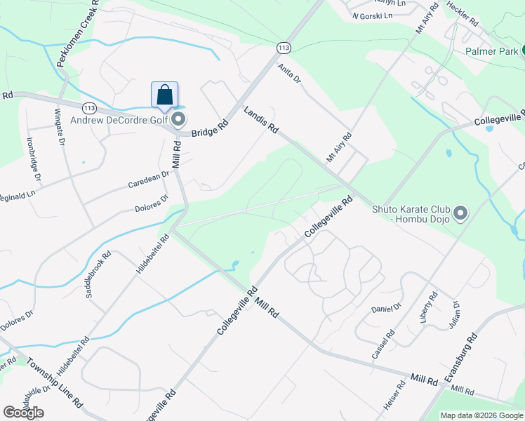 map of restaurants, bars, coffee shops, grocery stores, and more near 767 Collegeville Road in Collegeville