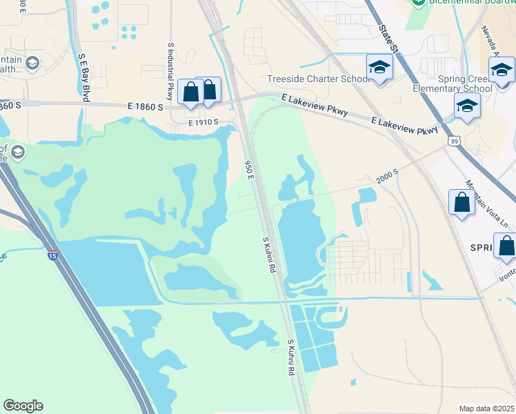 map of restaurants, bars, coffee shops, grocery stores, and more near 998 East 2260 South in Provo