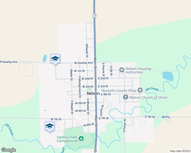 map of restaurants, bars, coffee shops, grocery stores, and more near 150 Main Street in Nelson