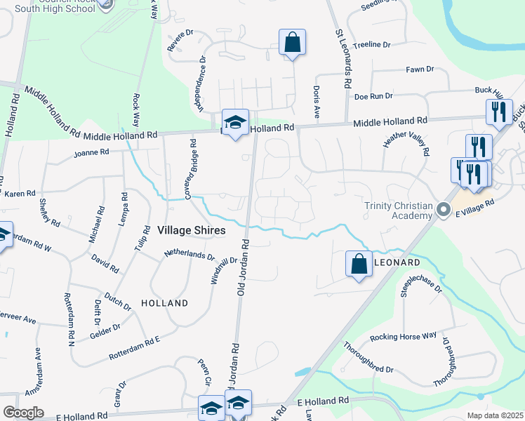 map of restaurants, bars, coffee shops, grocery stores, and more near 27013 Bennett Place in Southampton