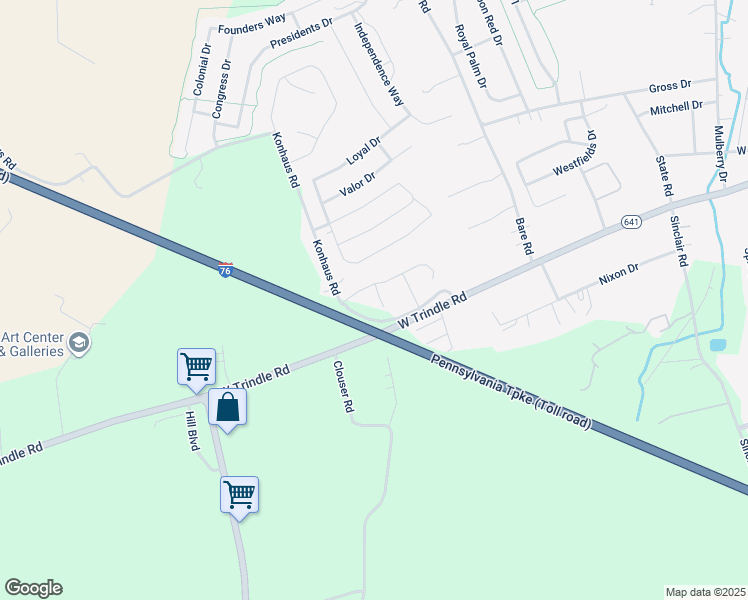 map of restaurants, bars, coffee shops, grocery stores, and more near 103 Notting Hill Court in Mechanicsburg