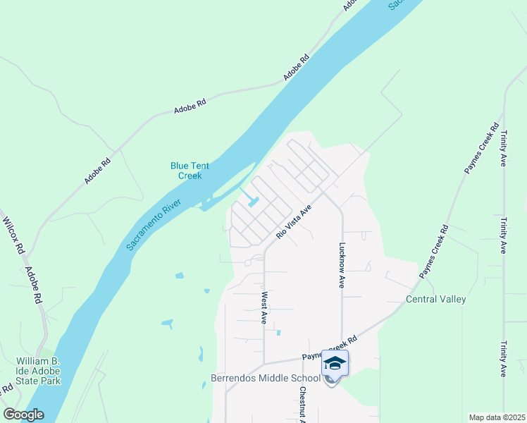 map of restaurants, bars, coffee shops, grocery stores, and more near 190 Casa Grande Drive in Red Bluff