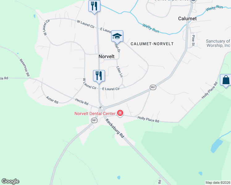 map of restaurants, bars, coffee shops, grocery stores, and more near 1518 East Laurel Circle in Mount Pleasant