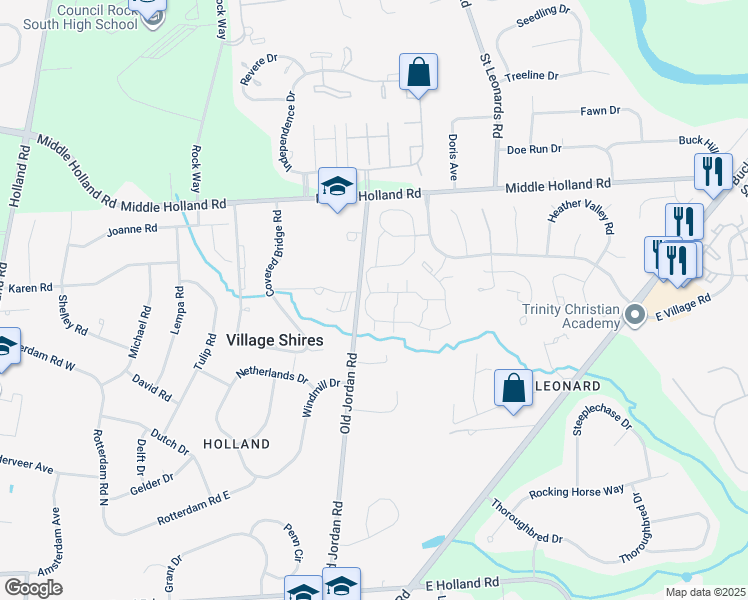 map of restaurants, bars, coffee shops, grocery stores, and more near 2307 Bennett Place in Southampton