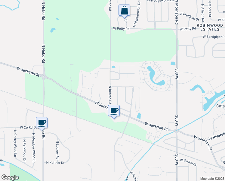 map of restaurants, bars, coffee shops, grocery stores, and more near 5607 West Holmbrook Drive in Muncie