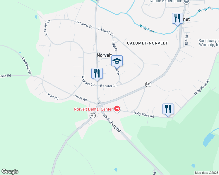 map of restaurants, bars, coffee shops, grocery stores, and more near 1518 East Laurel Circle in Mount Pleasant
