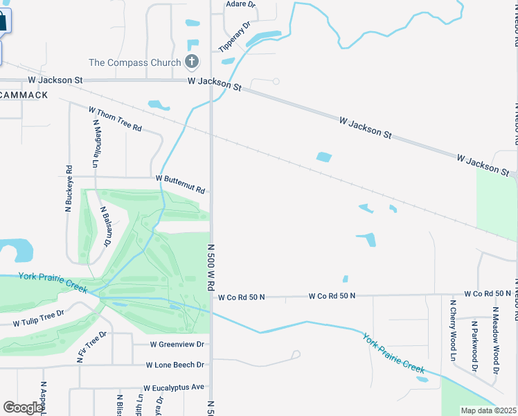 map of restaurants, bars, coffee shops, grocery stores, and more near 1310 North Co Road 500 West in Muncie