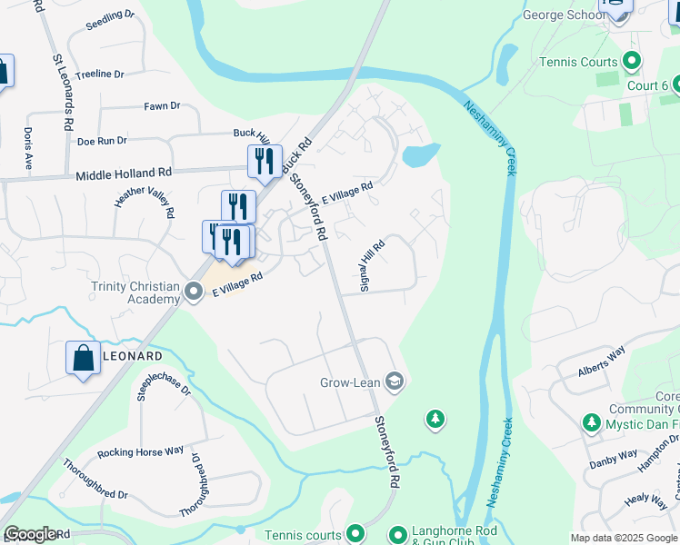 map of restaurants, bars, coffee shops, grocery stores, and more near 21 Exeter Court in Holland