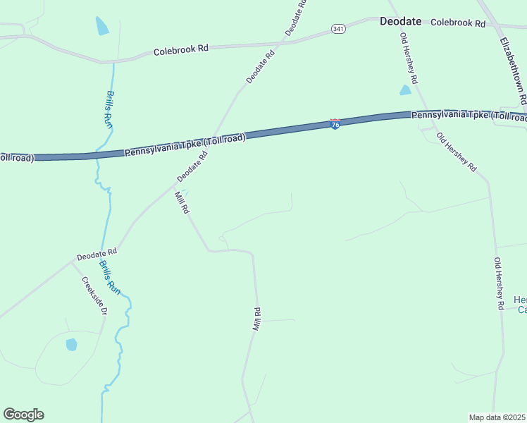 map of restaurants, bars, coffee shops, grocery stores, and more near 3519 Mill Road in Elizabethtown