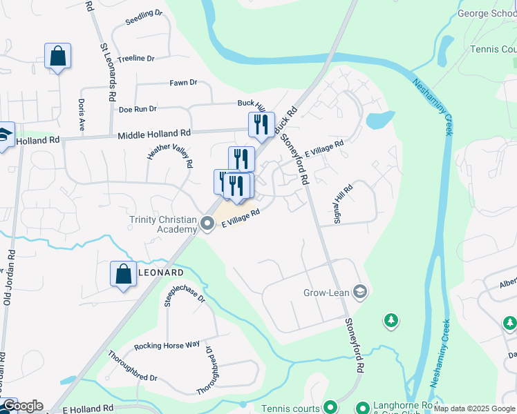 map of restaurants, bars, coffee shops, grocery stores, and more near 28020 Beacon Hill Drive in Holland
