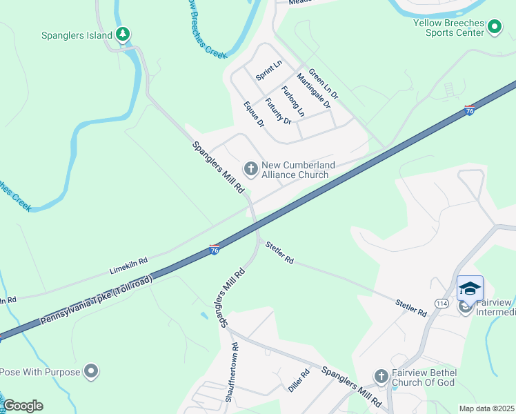 map of restaurants, bars, coffee shops, grocery stores, and more near 848 Limekiln Road in New Cumberland