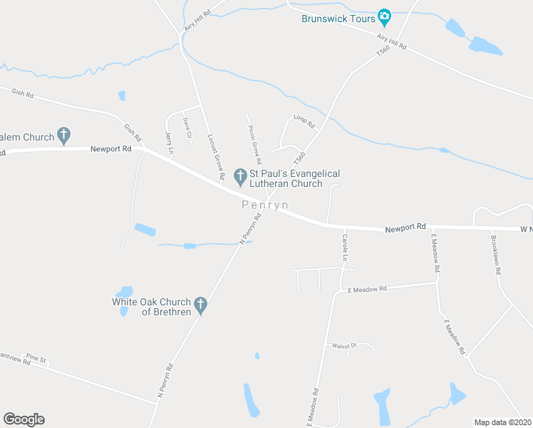 map of restaurants, bars, coffee shops, grocery stores, and more near 1195 Newport Road in Manheim