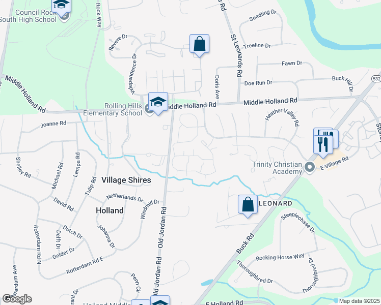 map of restaurants, bars, coffee shops, grocery stores, and more near 19023 Bennett Place in Southampton