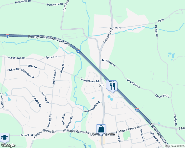 map of restaurants, bars, coffee shops, grocery stores, and more near 126 Redstone Drive in Denver