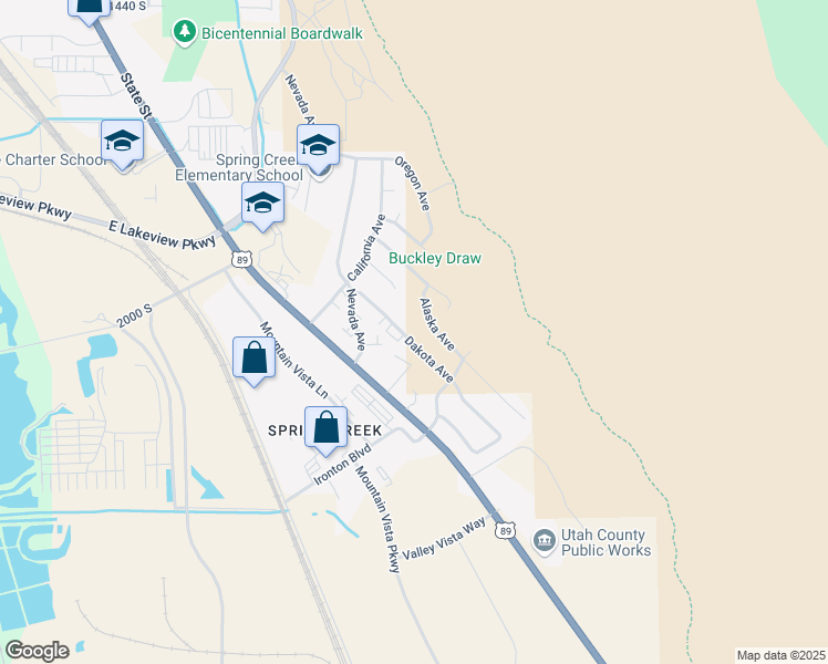 map of restaurants, bars, coffee shops, grocery stores, and more near 2173 Dakota Avenue in Provo