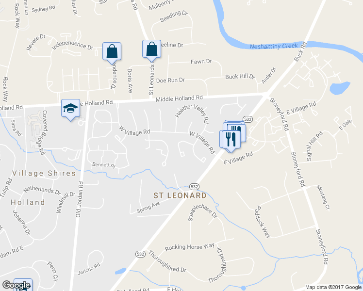 map of restaurants, bars, coffee shops, grocery stores, and more near 62 Portsmouth Court in Holland