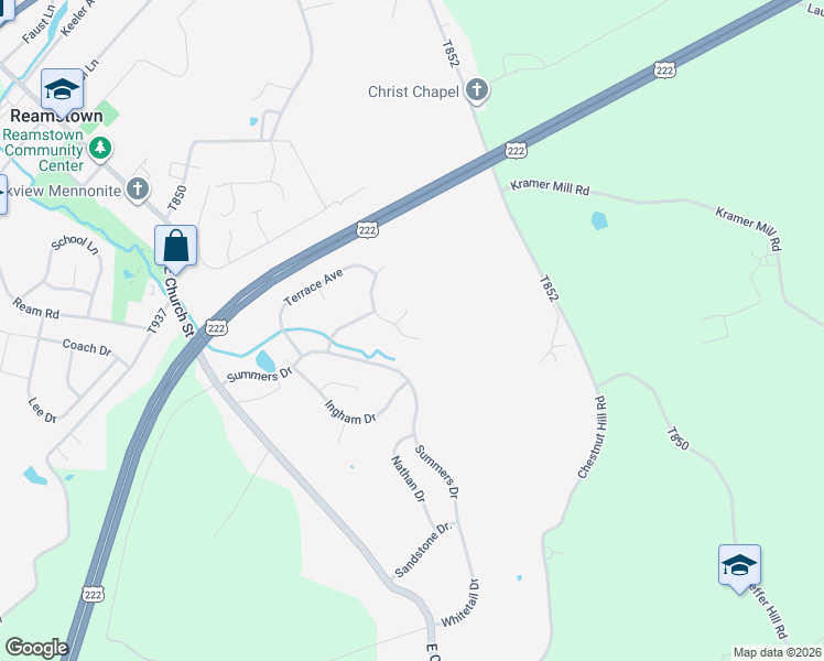 map of restaurants, bars, coffee shops, grocery stores, and more near 13 East Horseshoe Drive in Stevens