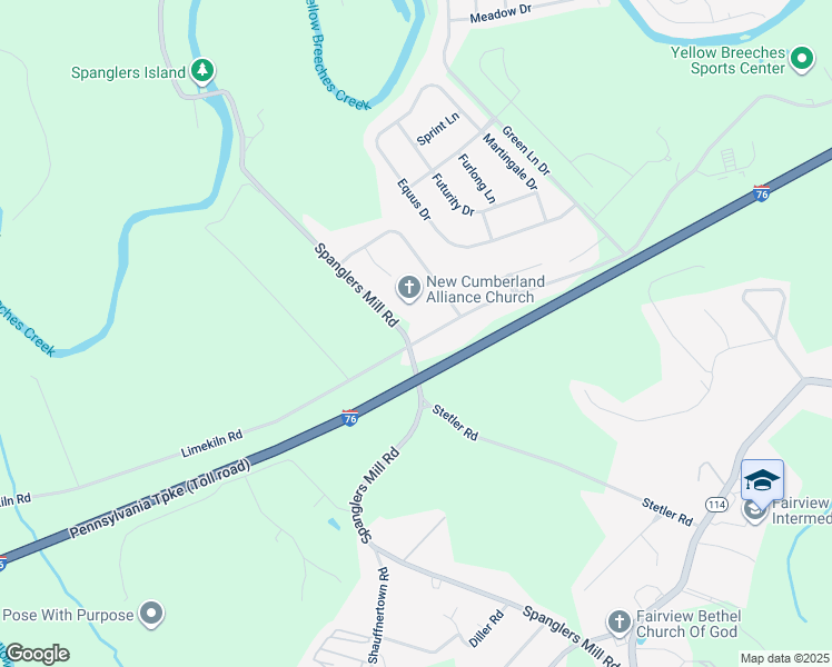 map of restaurants, bars, coffee shops, grocery stores, and more near 848 Limekiln Road in New Cumberland