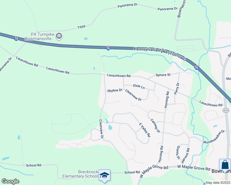 map of restaurants, bars, coffee shops, grocery stores, and more near 291 Skyline Drive in Denver