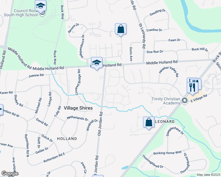 map of restaurants, bars, coffee shops, grocery stores, and more near 61 Taylors Way in Southampton