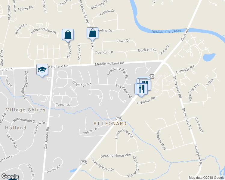 map of restaurants, bars, coffee shops, grocery stores, and more near 82 Portsmouth Court in Southampton