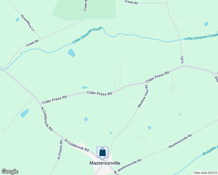 map of restaurants, bars, coffee shops, grocery stores, and more near 1942 Cider Press Road in Manheim