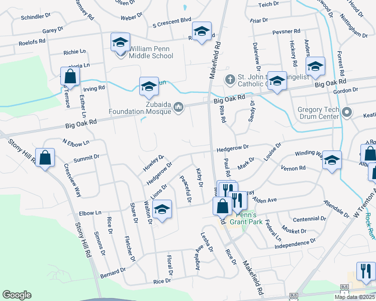 map of restaurants, bars, coffee shops, grocery stores, and more near 88 Hedgerow Drive in Morrisville