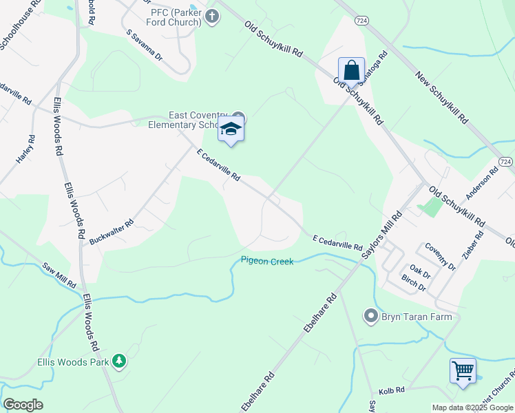 map of restaurants, bars, coffee shops, grocery stores, and more near 1092 South Sanatoga Road in Pottstown