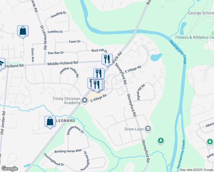 map of restaurants, bars, coffee shops, grocery stores, and more near 24018 Beacon Hill Drive in Southampton