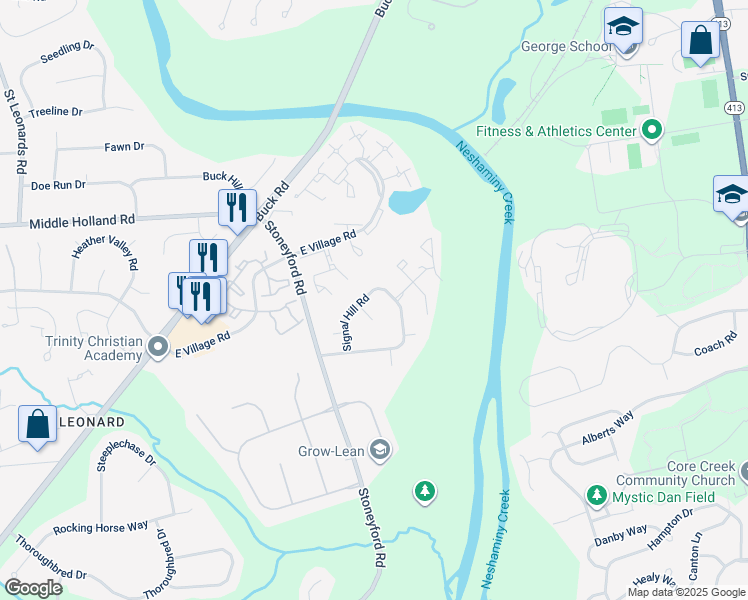 map of restaurants, bars, coffee shops, grocery stores, and more near 60 Signal Hill Road in Holland