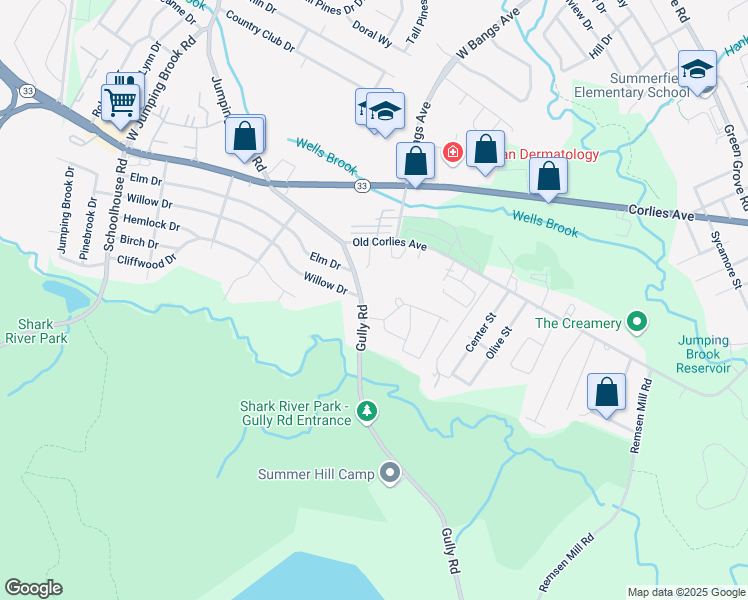 map of restaurants, bars, coffee shops, grocery stores, and more near 10 Gully Road in Neptune City