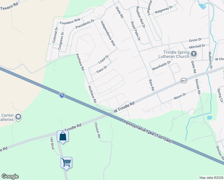 map of restaurants, bars, coffee shops, grocery stores, and more near Republic Way in Cumberland County