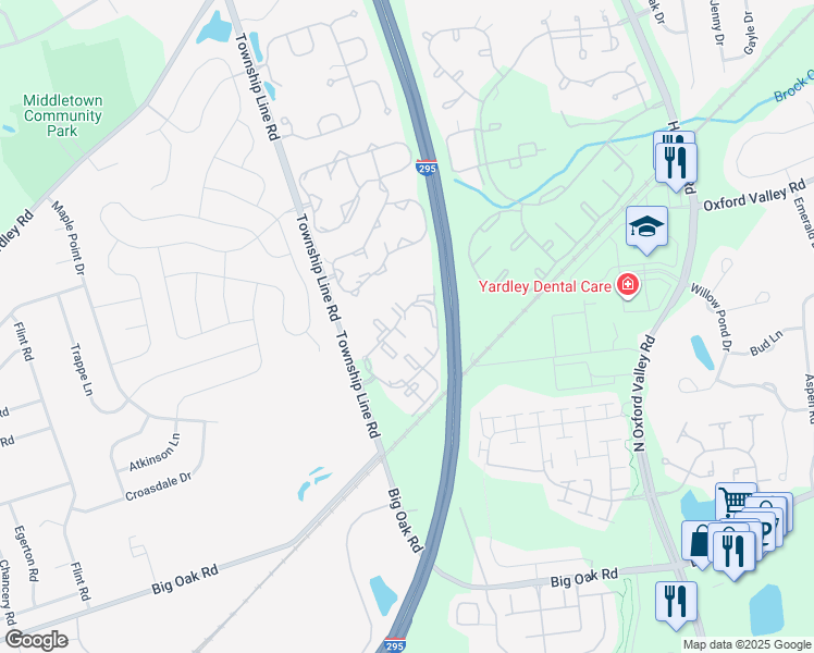 map of restaurants, bars, coffee shops, grocery stores, and more near 16103 Cornerstone Drive in Morrisville