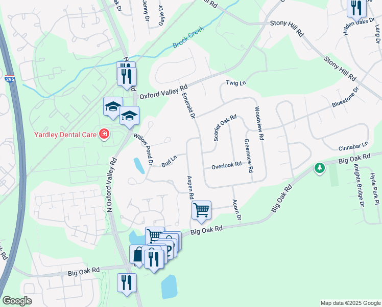 map of restaurants, bars, coffee shops, grocery stores, and more near 270 Aspen Road in Morrisville