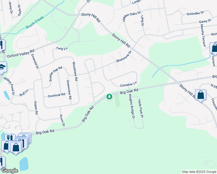 map of restaurants, bars, coffee shops, grocery stores, and more near 1337 Apple Blossom Drive in Morrisville