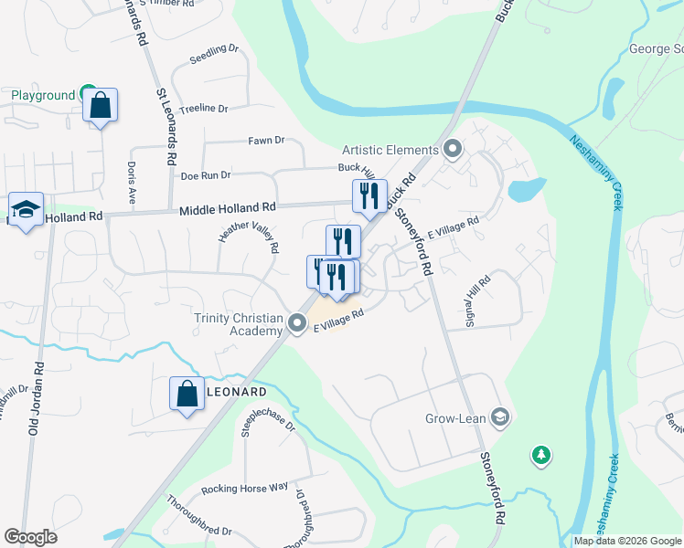 map of restaurants, bars, coffee shops, grocery stores, and more near 2202 Beacon Hill Drive in Holland