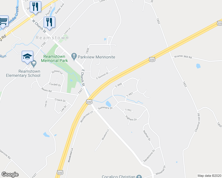 map of restaurants, bars, coffee shops, grocery stores, and more near 18 Terrace Avenue in Stevens