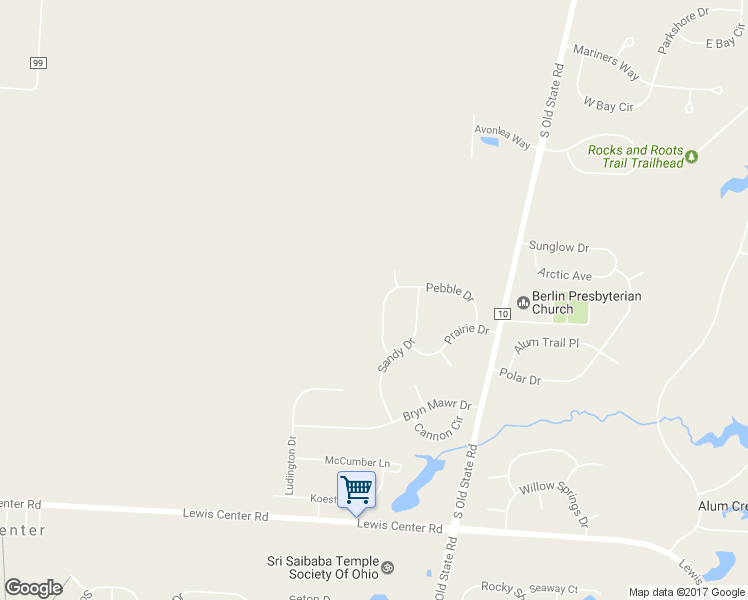 map of restaurants, bars, coffee shops, grocery stores, and more near 5256 Meadow Bend Drive in Lewis Center