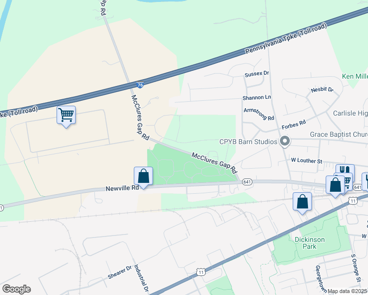 map of restaurants, bars, coffee shops, grocery stores, and more near 75 Bennington Way in Carlisle