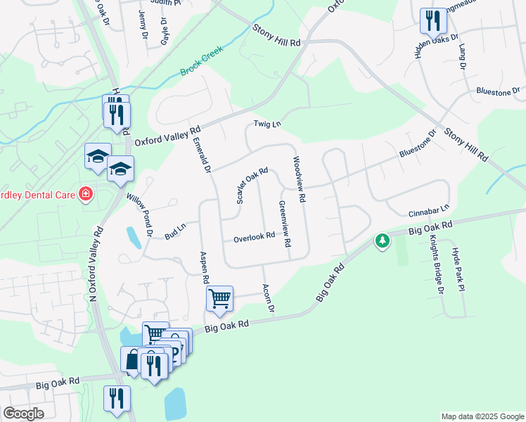 map of restaurants, bars, coffee shops, grocery stores, and more near 268 Hollow Branch Lane in Morrisville