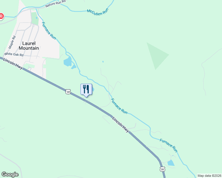 map of restaurants, bars, coffee shops, grocery stores, and more near 214 Rosemary Lane in Laughlintown