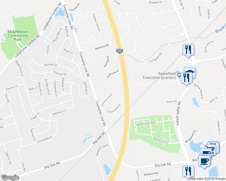 map of restaurants, bars, coffee shops, grocery stores, and more near 11221 Cornerstone Drive in Morrisville