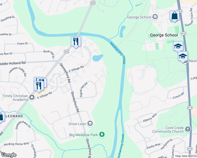 map of restaurants, bars, coffee shops, grocery stores, and more near 3402 Stafford Place in Southampton