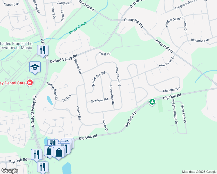 map of restaurants, bars, coffee shops, grocery stores, and more near 271 Greenview Road in Morrisville