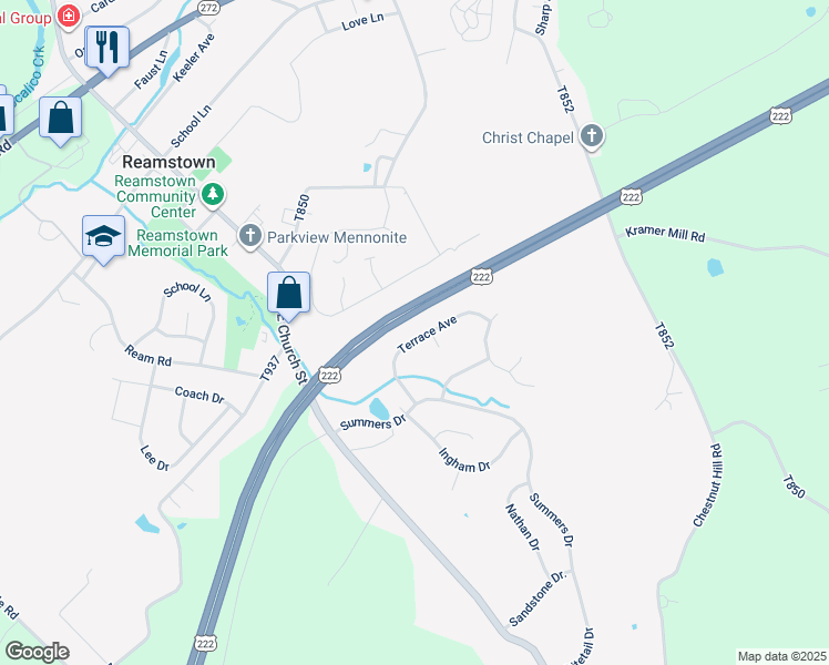 map of restaurants, bars, coffee shops, grocery stores, and more near 26 T-994 in Stevens