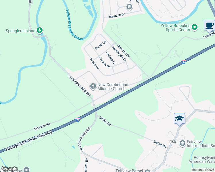 map of restaurants, bars, coffee shops, grocery stores, and more near 827 Landau Court in Camp Hill