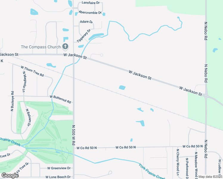 map of restaurants, bars, coffee shops, grocery stores, and more near 1306 North County Road 500 West in Muncie