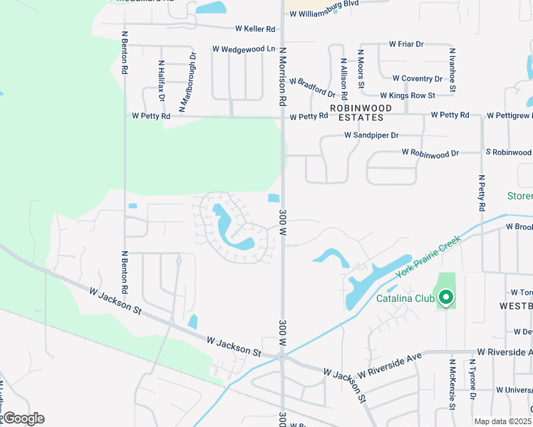 map of restaurants, bars, coffee shops, grocery stores, and more near 1601 North Morrison Road in Muncie