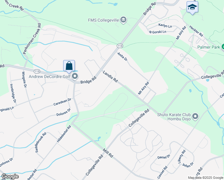 map of restaurants, bars, coffee shops, grocery stores, and more near 712 Rosewood Circle in Collegeville